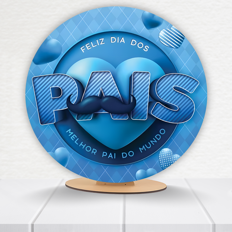 Painel Redondo Dia Dos Pais 50x50cm - Imagem 7