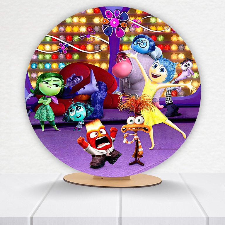 Painel Redondo Divertidamente 50x50cm - Imagem 3