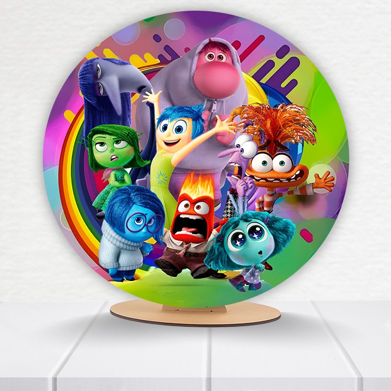 Painel Redondo Divertidamente 50x50cm - Imagem 8