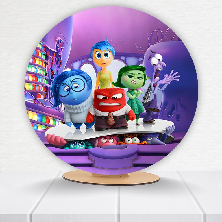 Painel Redondo Divertidamente 50x50cm