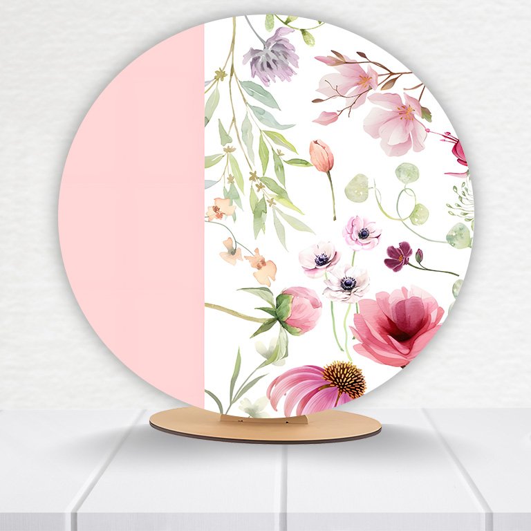 Painel Redondo Flores 50x50cm - Imagem 10