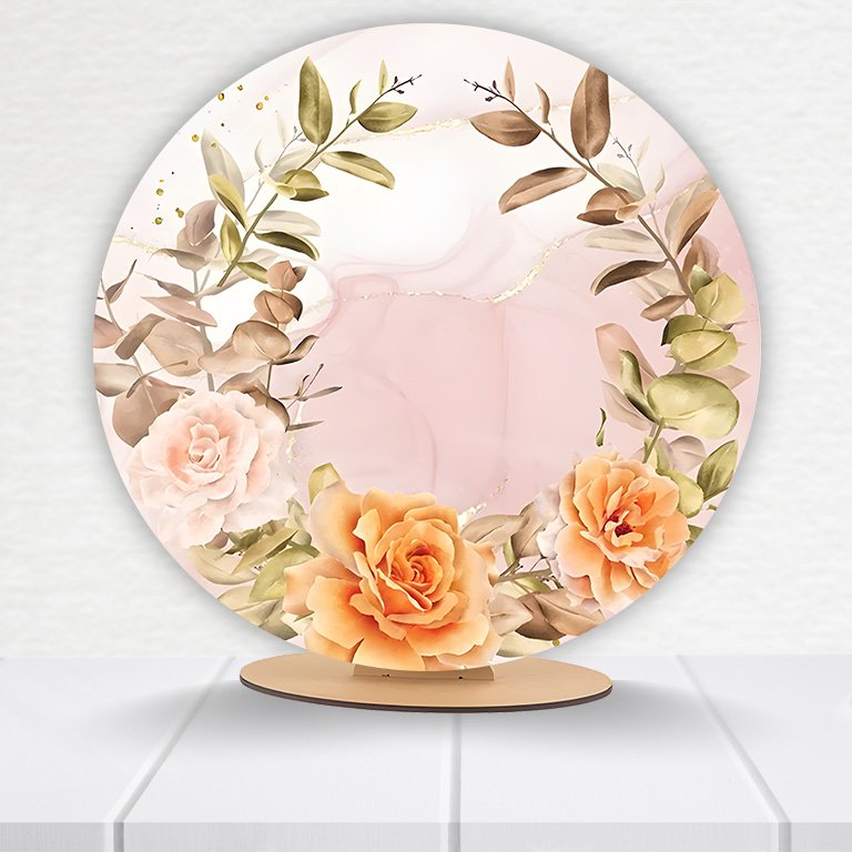 Painel Redondo Flores 50x50cm - Imagem 4