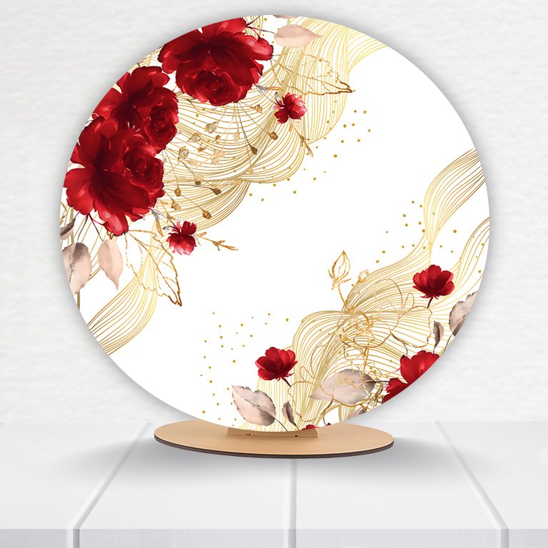 Painel Redondo Flores 50x50cm - Imagem 11