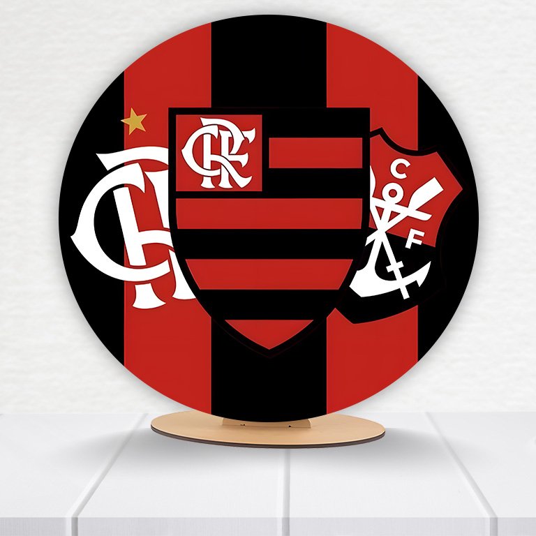 Painel Redondo Flamengo 50x50cm  PAINEL945 - Imagem 3
