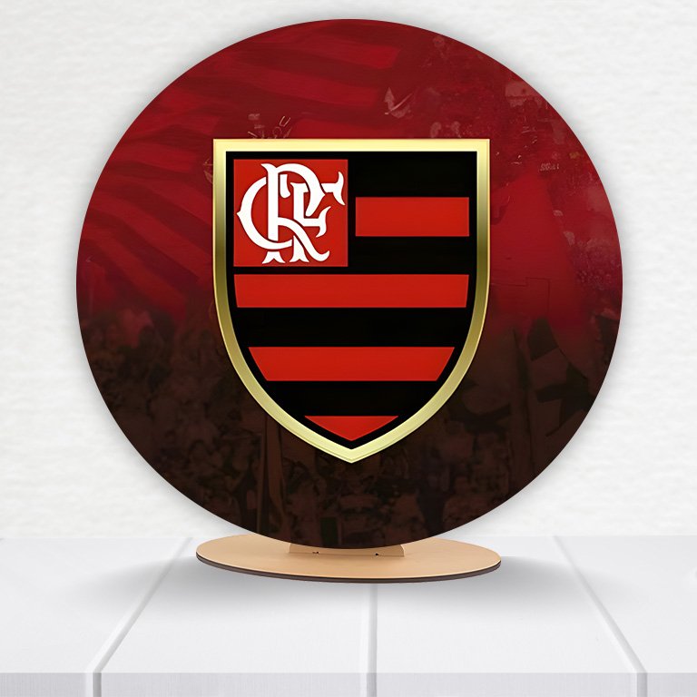 Painel Redondo Flamengo 50x50cm  PAINEL945 - Imagem 6