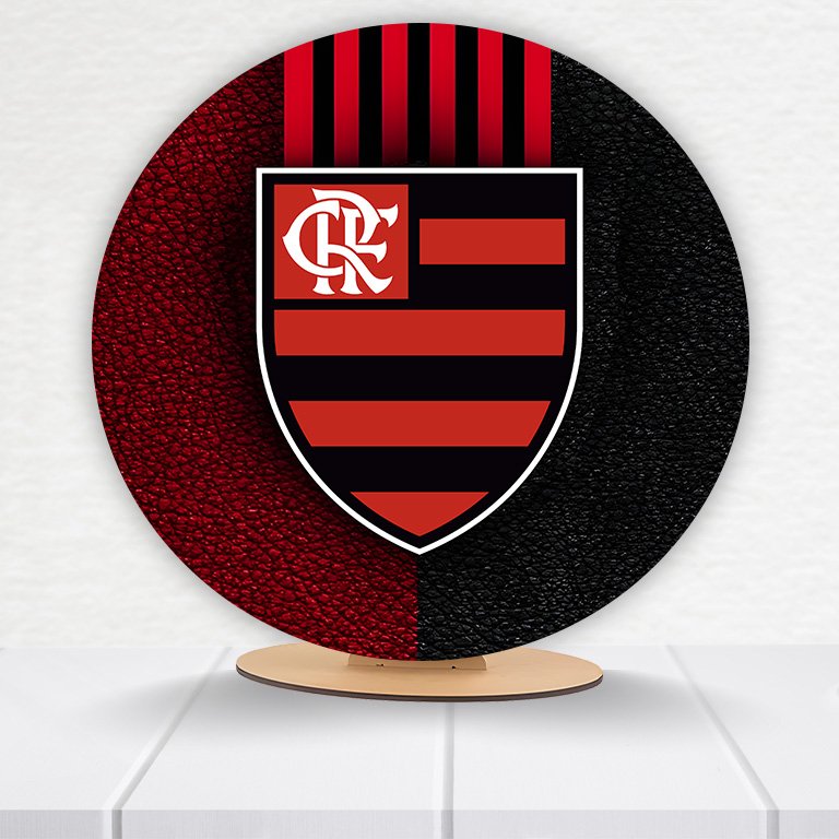 Painel Redondo Flamengo 50x50cm  PAINEL100