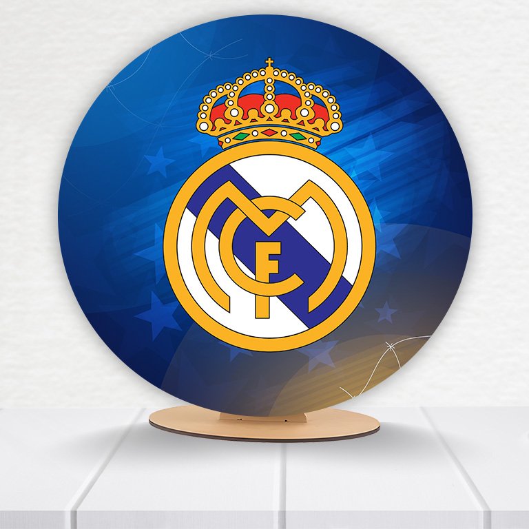 Painel Redondo Real Madrid 50x50cm - Imagem 2