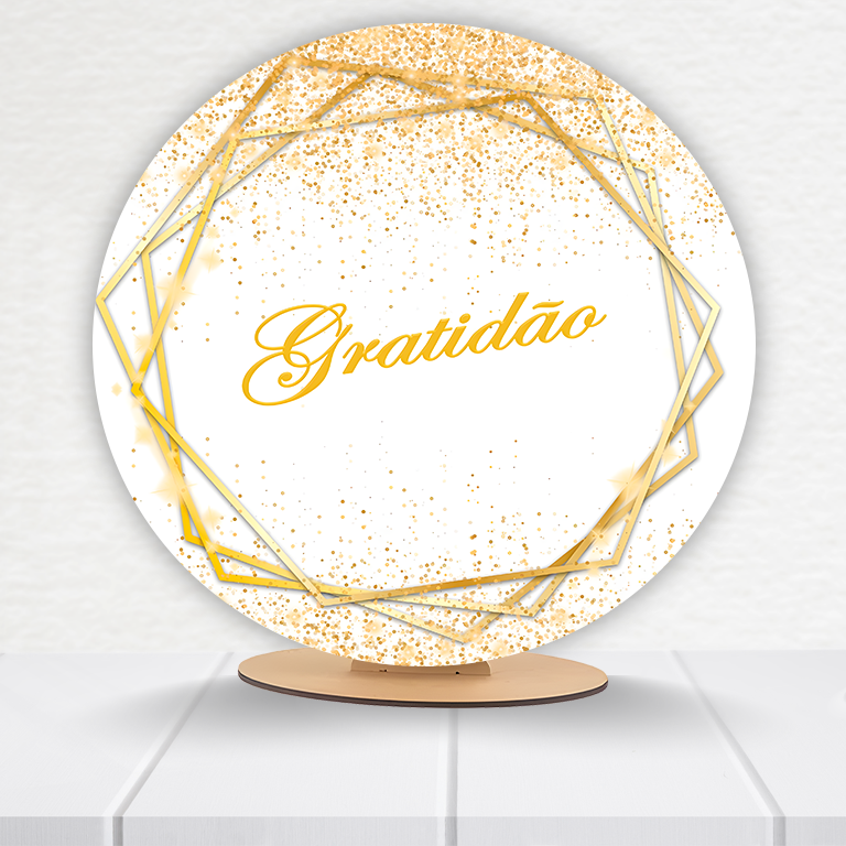 Painel Redondo Gratidão 50x50cm  PAINEL854 - Imagem 16