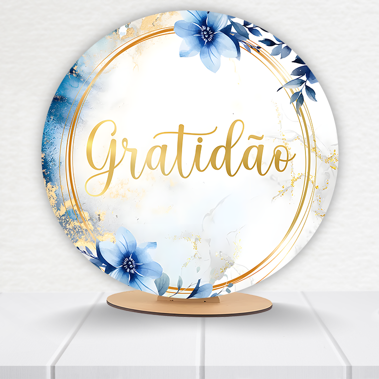Painel Redondo Gratidão 50x50cm  PAINEL854 - Imagem 5