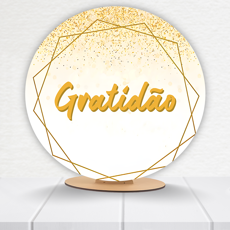 Painel Redondo Gratidão 50x50cm  PAINEL628 - Imagem 16