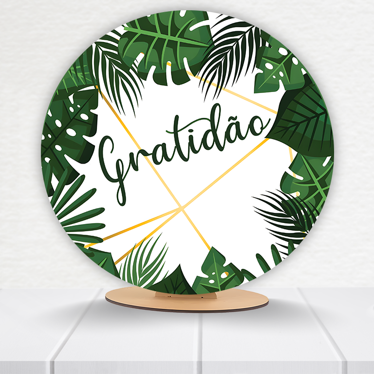 Painel Redondo Gratidão 50x50cm  PAINEL628 - Imagem 7