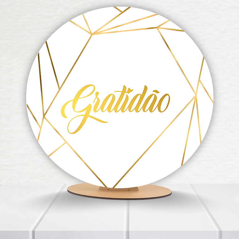 Painel Redondo Gratidão 50x50cm  PAINEL245 - Imagem 9