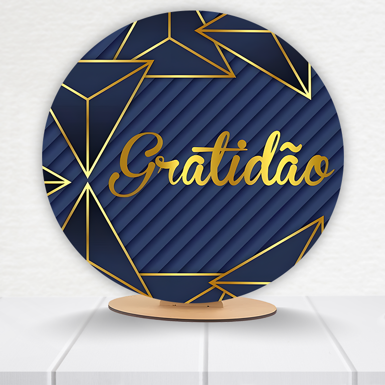 Painel Redondo Gratidão 50x50cm  PAINEL245 - Imagem 4