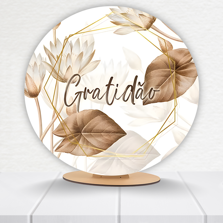 Painel Redondo Gratidão 50x50cm  PAINEL245 - Imagem 14