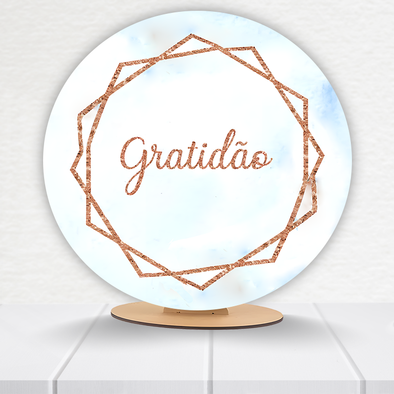 Painel Redondo Gratidão 50x50cm  PAINEL164 - Imagem 14