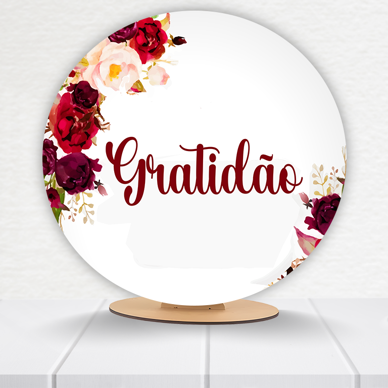 Painel Redondo Gratidão 50x50cm  PAINEL057 - Imagem 11