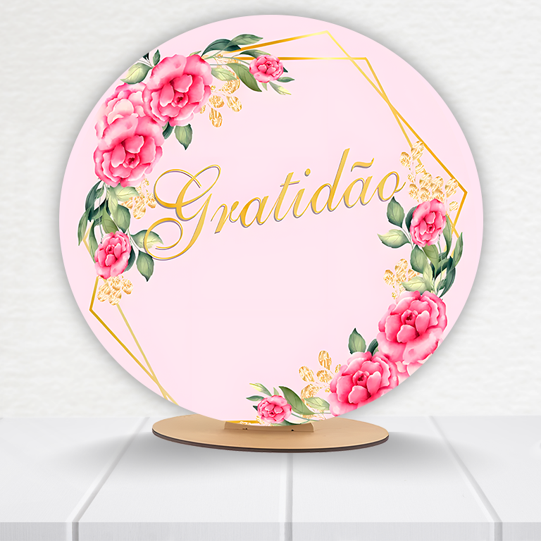 Painel Redondo Gratidão 50x50cm  PAINEL057 - Imagem 7