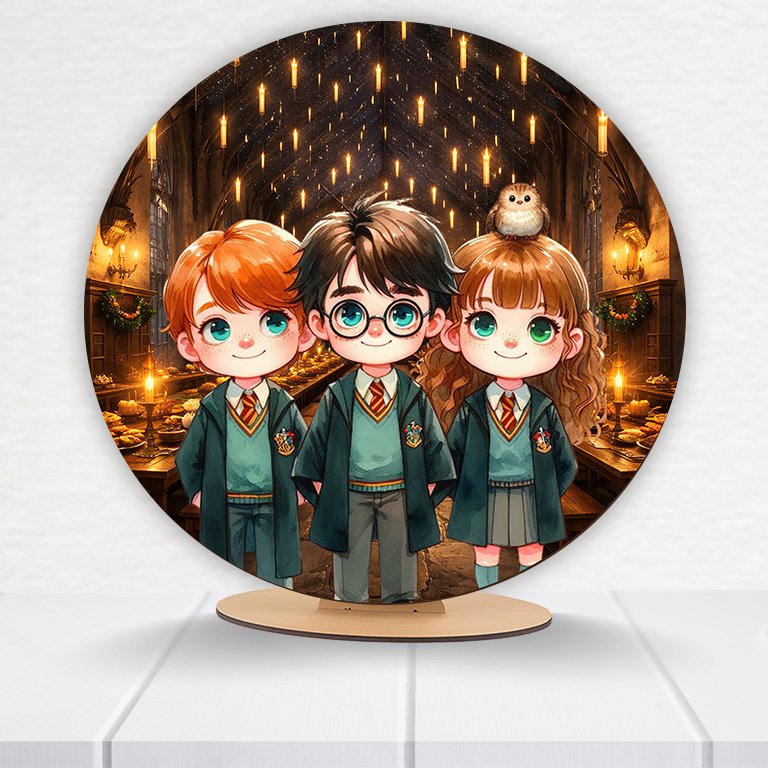 Painel Redondo Harry Potter 50x50cm  PAINEL053 - Imagem 3