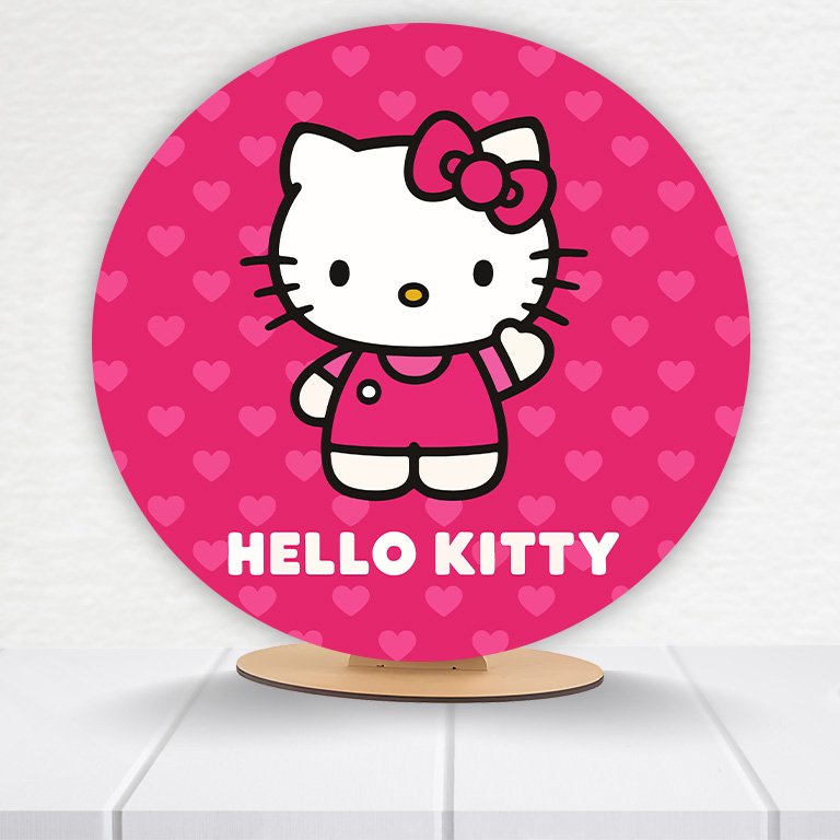 Painel Redondo Hello Kitty 50x50cm  PAINEL960 - Imagem 6