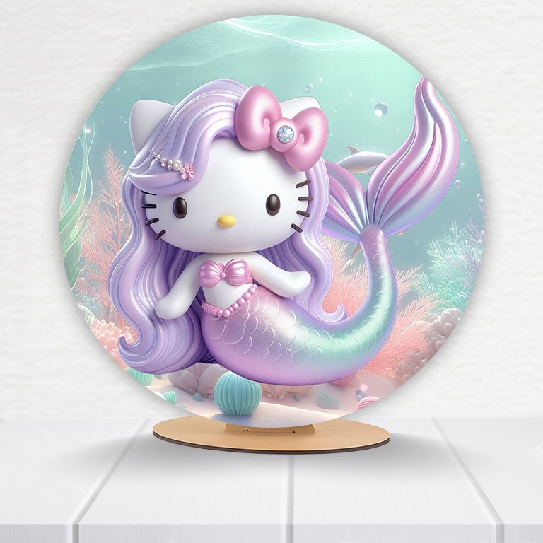 Painel Redondo Hello Kitty 50x50cm - Imagem 13