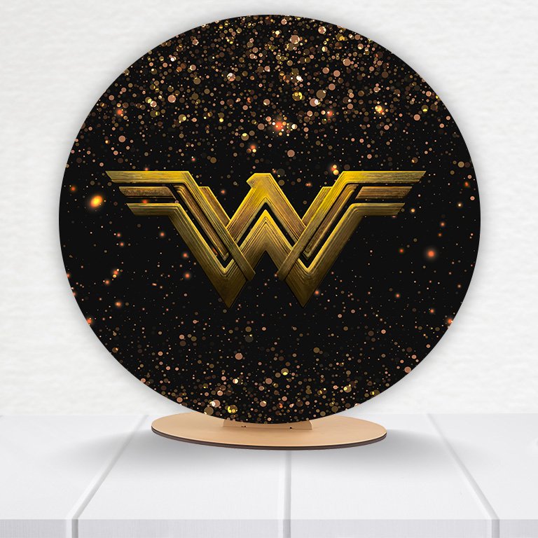 Painel Redondo Mulher Maravilha 50x50cm  PAINEL568 - Imagem 4