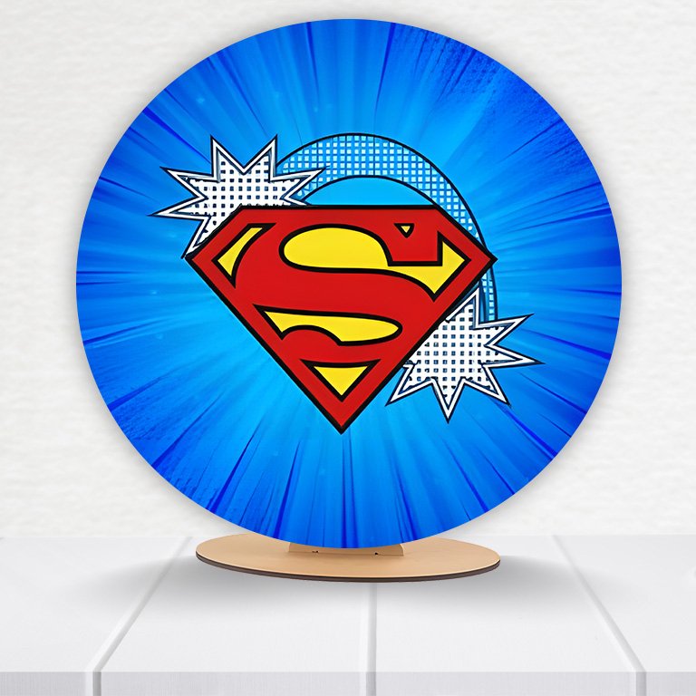 Painel Redondo Superman 50x50cm - Imagem 7