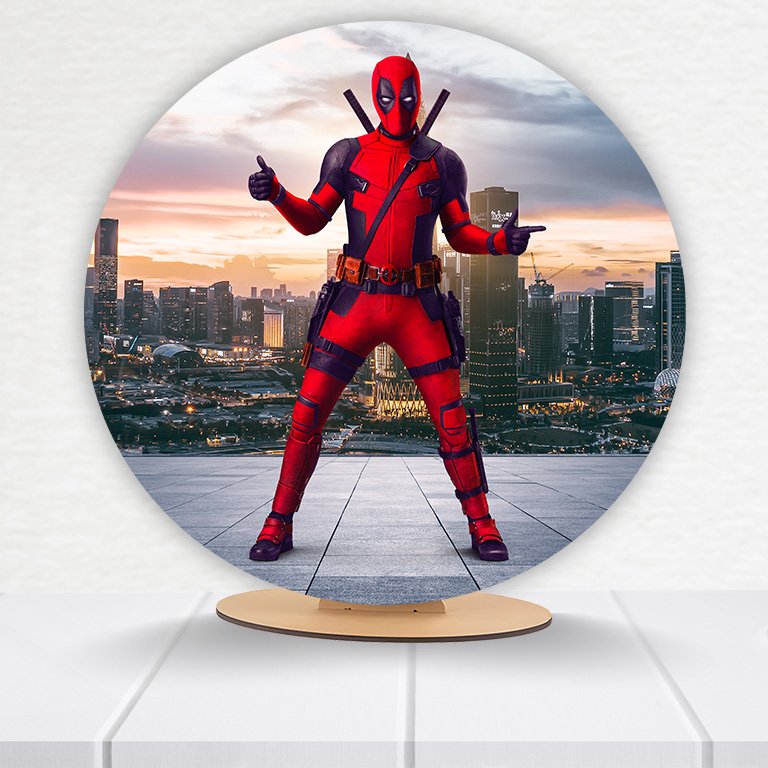 Painel Redondo Deadpool 50x50cm - Imagem 12