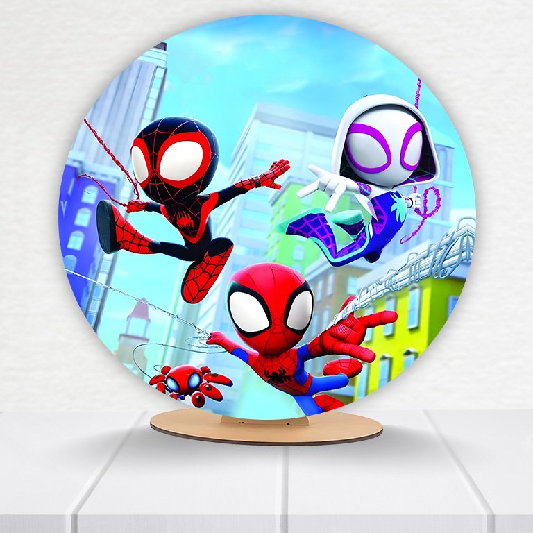 Painel Redondo Homem-Aranha 50x50cm - Imagem 13