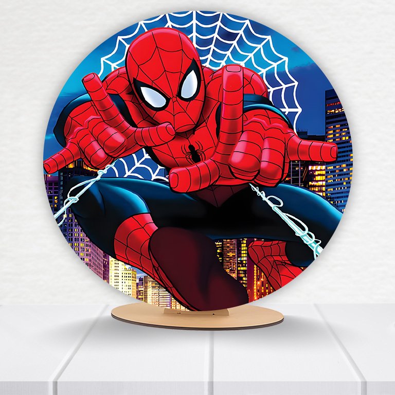 Painel Redondo Homem-Aranha 50x50cm