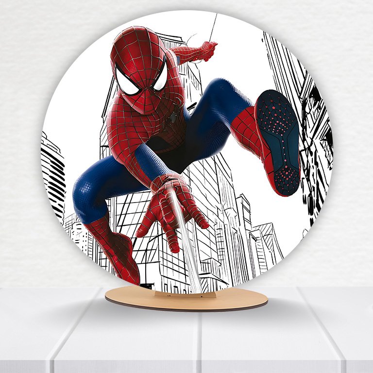 Painel Redondo Homem-Aranha 50x50cm - Imagem 3