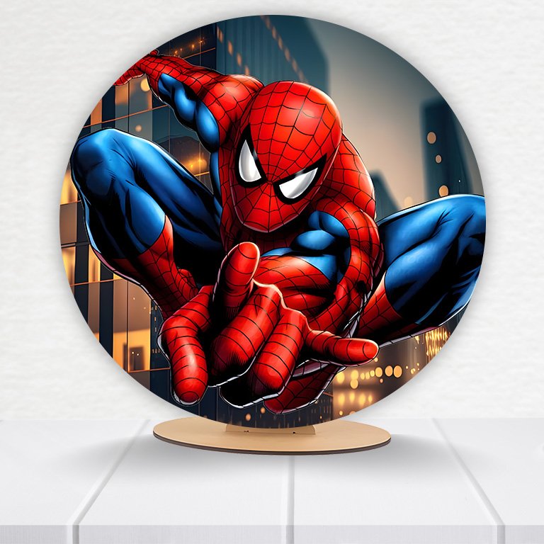 Painel Redondo Homem-Aranha 50x50cm - Imagem 2