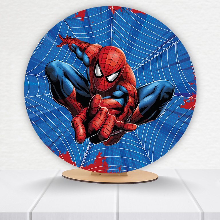 Painel Redondo Homem-Aranha 50x50cm - Imagem 9