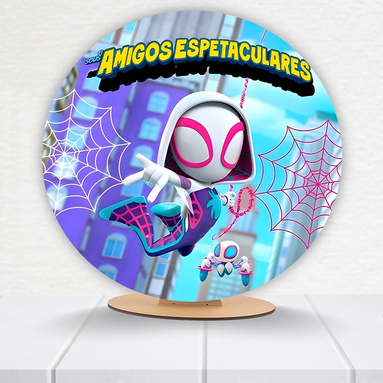 Painel Redondo Homem-Aranha 50x50cm - Imagem 19