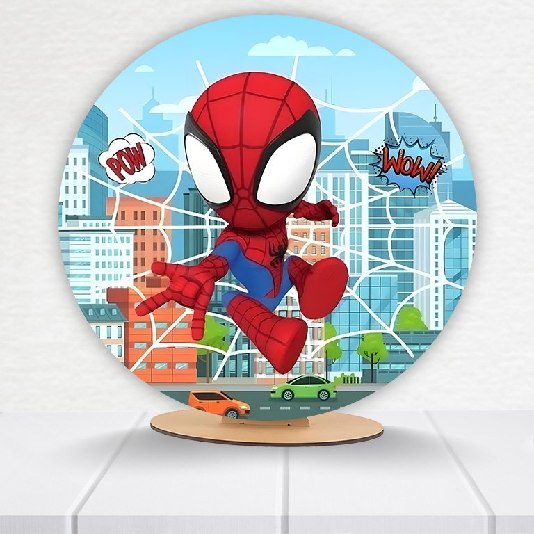 Painel Redondo Homem-Aranha 50x50cm  PAINEL611