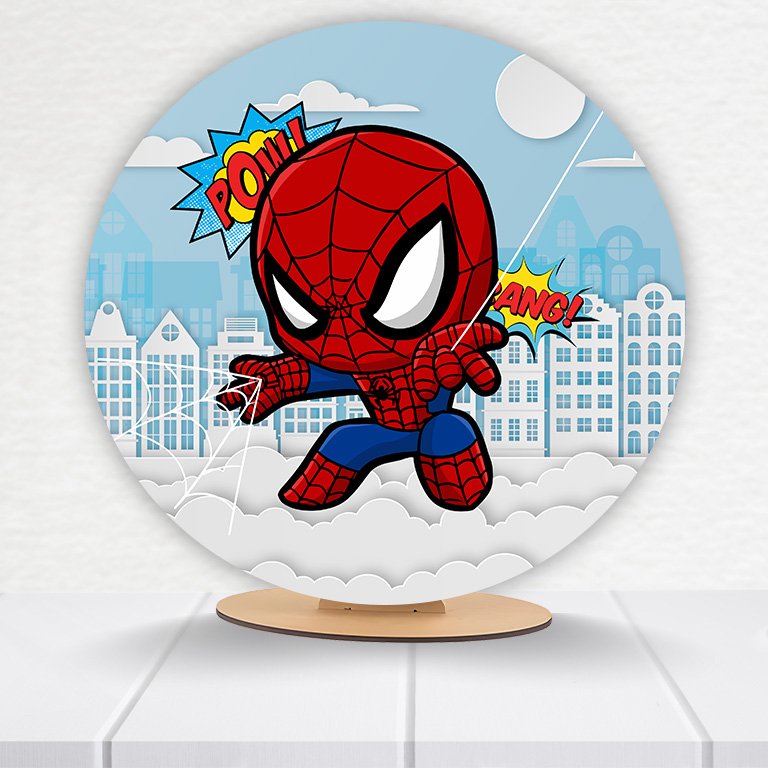 Painel Redondo Homem-Aranha 50x50cm - Imagem 18