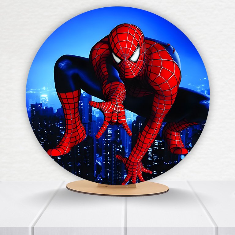 Painel Redondo Homem-Aranha 50x50cm - Imagem 8