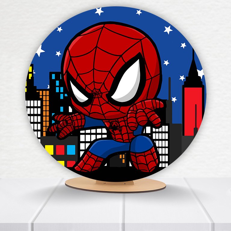 Painel Redondo Homem-Aranha 50x50cm - Imagem 6