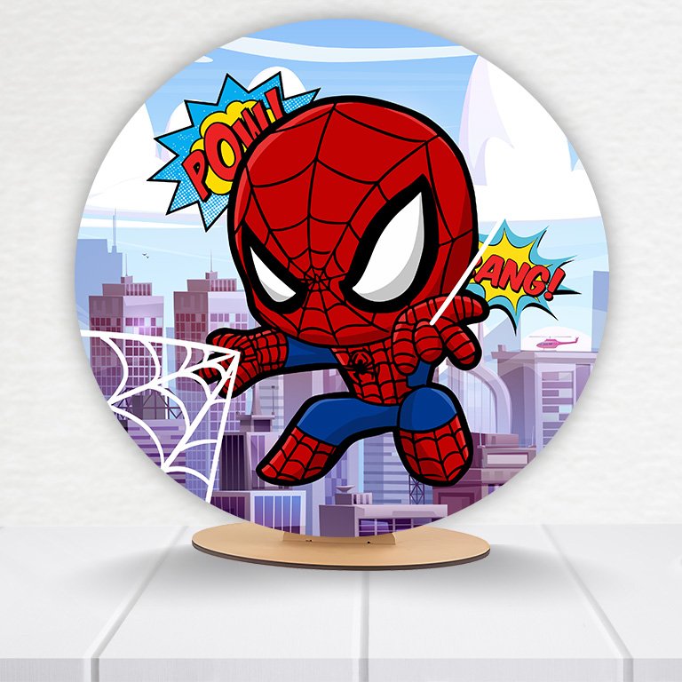 Painel Redondo Homem-Aranha 50x50cm - Imagem 17