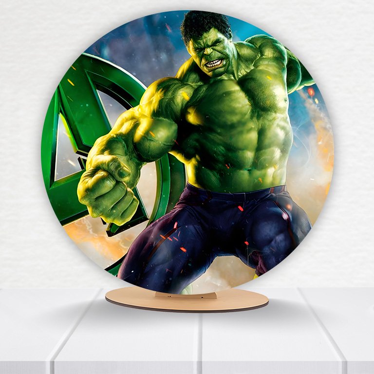 Painel Redondo Hulk 50x50cm