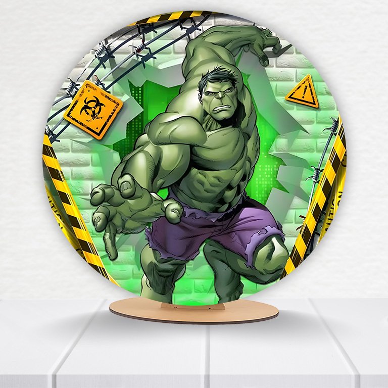 Painel Redondo Hulk 50x50cm - Imagem 8
