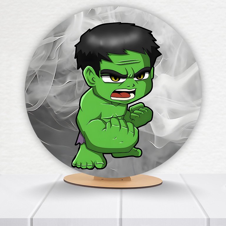 Painel Redondo Hulk 50x50cm - Imagem 11