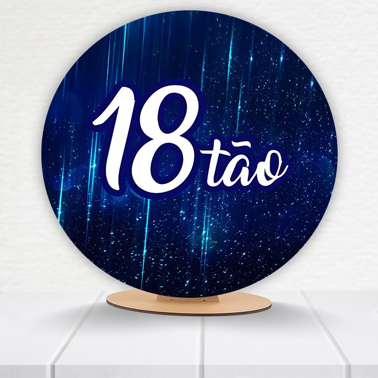 Painel Redondo 18 Anos 50x50cm  PAINEL187