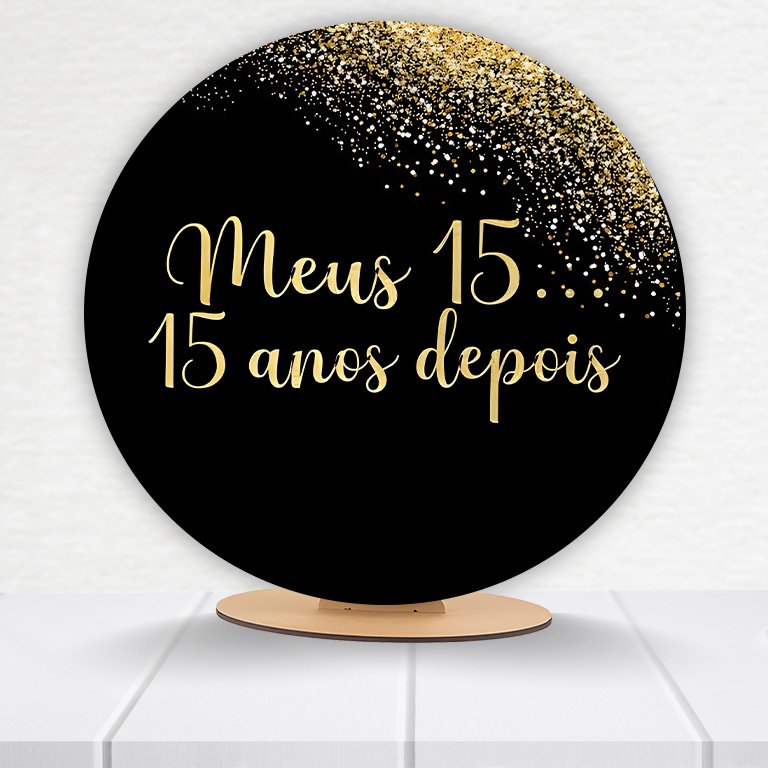 Painel Redondo 30 Anos 50x50cm  PAINEL484 - Imagem 5