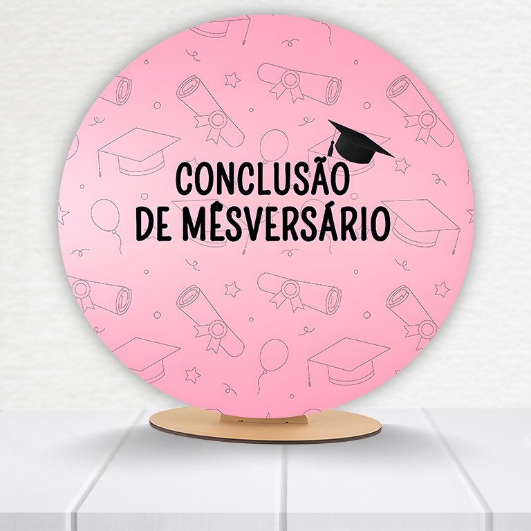 Painel Redondo Mêsversário 50x50cm  PAINEL392