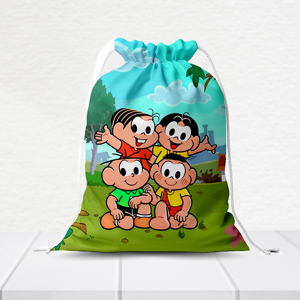 Sacolinha Personalizada Turma Da Mônica 20Cm X 15Cm - Imagem 2