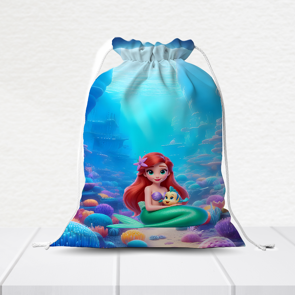 Sacolinha Personalizada Pequena Sereia 20Cm X 15Cm - Imagem 3