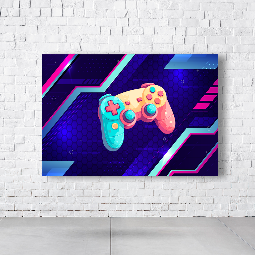 Painel Retangular Tema Gamer Em Tecido Oxford 100% Poliéster